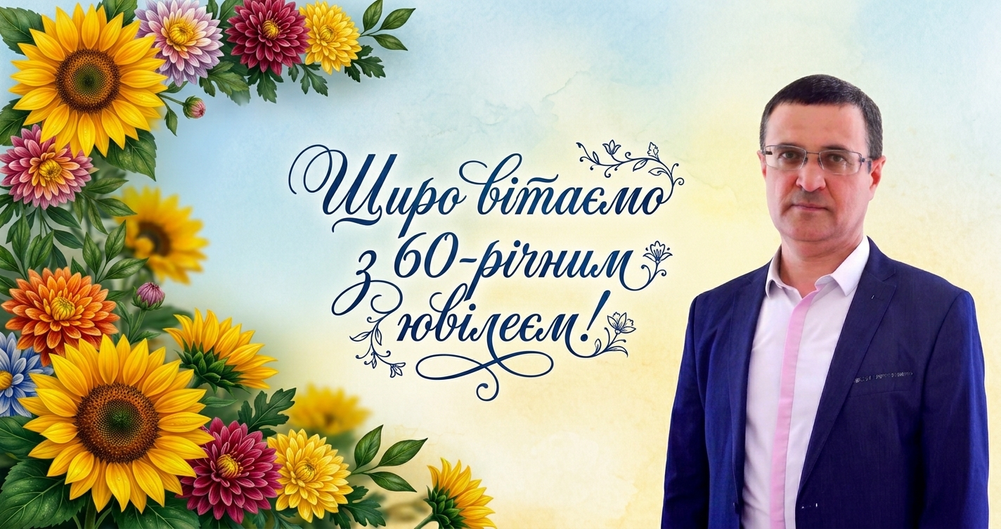 Щиро вітаємо з 60-річним ювілеєм!